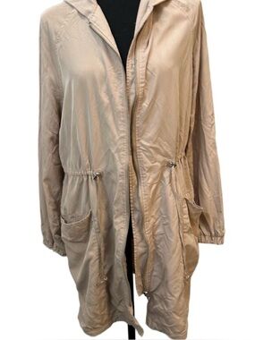 H&M Light Beige Utility Jacket with Hood